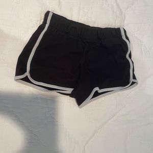 black shorts